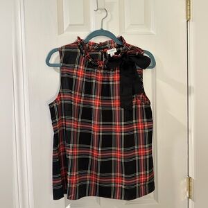 Brand new with tags J Crew factory plaid blouse size medium
